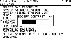 MORER WIB4S NAVTEX and Sea Weather Receiver - Set Display Contrast