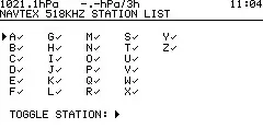 MORER WIB4S NAVTEX and Sea Weather Receiver - Station List 1