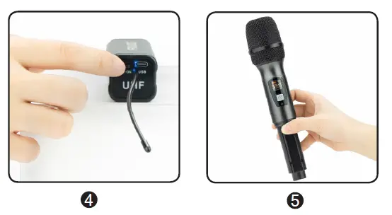 FDUCE W-19II Professional UHF Wireless Microphone Set fig5