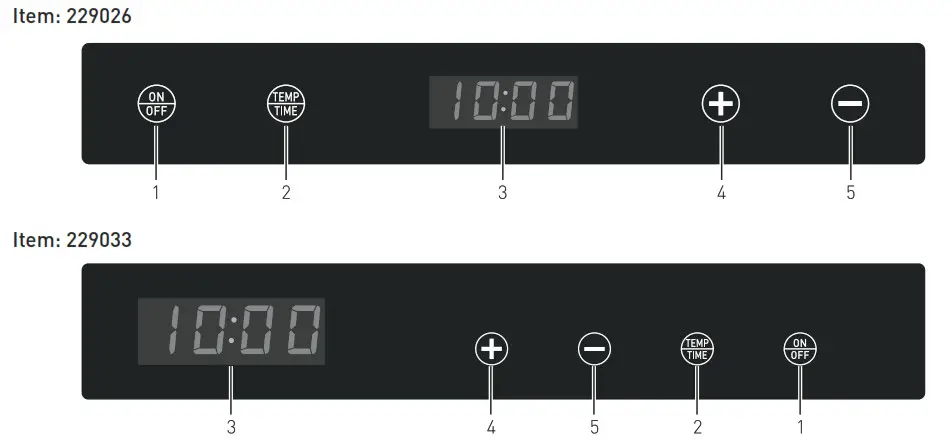 HENDI Food Dehydrator Profi Line Main Control panel