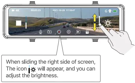 GKU M11 4K 11 Inch Mirror Dash Cam - BRAIDNES