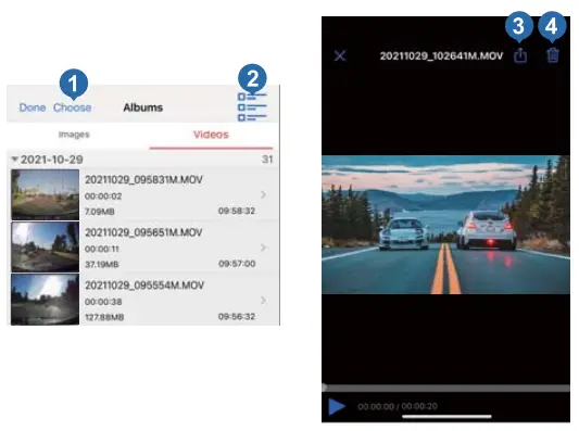 GKU M11 4K 11 Inch Mirror Dash Cam - CANON