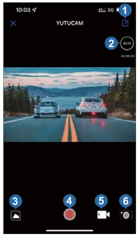 GKU M11 4K 11 Inch Mirror Dash Cam - MENU