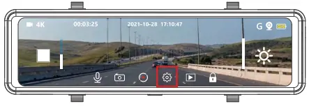 GKU M11 4K 11 Inch Mirror Dash Cam - SATING1