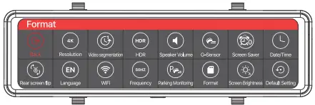 GKU M11 4K 11 Inch Mirror Dash Cam - SETING2