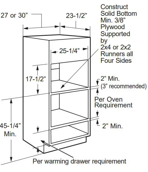 Advantium Built-In Wall Oven Installation Guide - Installation over a Wall Oven and Warming Drawer