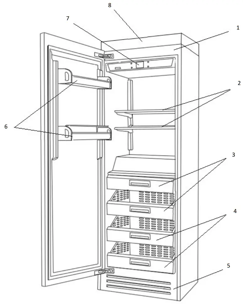BLUESTAR BIRP30R0 Column Refrigerator and Freezer - Freezer