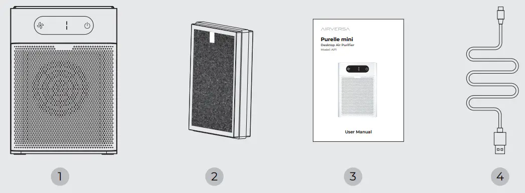 AIRVERSA AAP1 Desktop Air Purifier - Fig 1