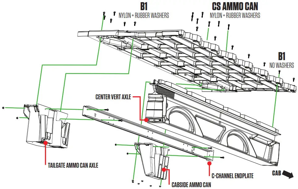 DECKED DG6 Chevy Silverado GMC Sierra Storage System - DRIVER’S SIDE DECK