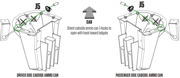 DECKED DG6 Chevy Silverado GMC Sierra Storage System - J-HOOKS2