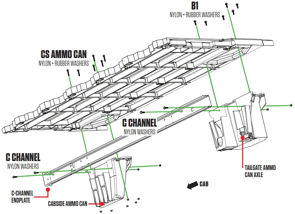 DECKED DG6 Chevy Silverado GMC Sierra Storage System - PASSENGER’S SIDE DECK