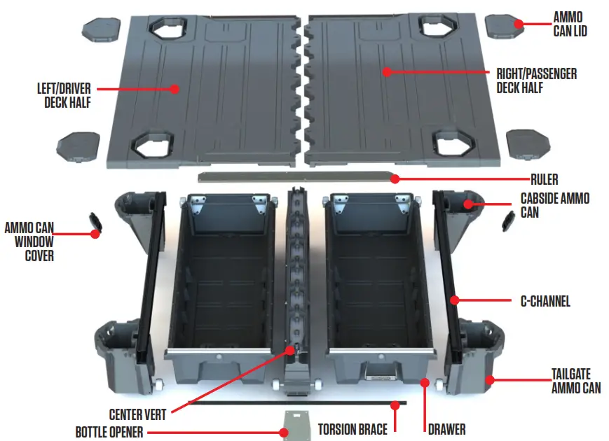 DECKED DG6 Chevy Silverado GMC Sierra Storage System - fig