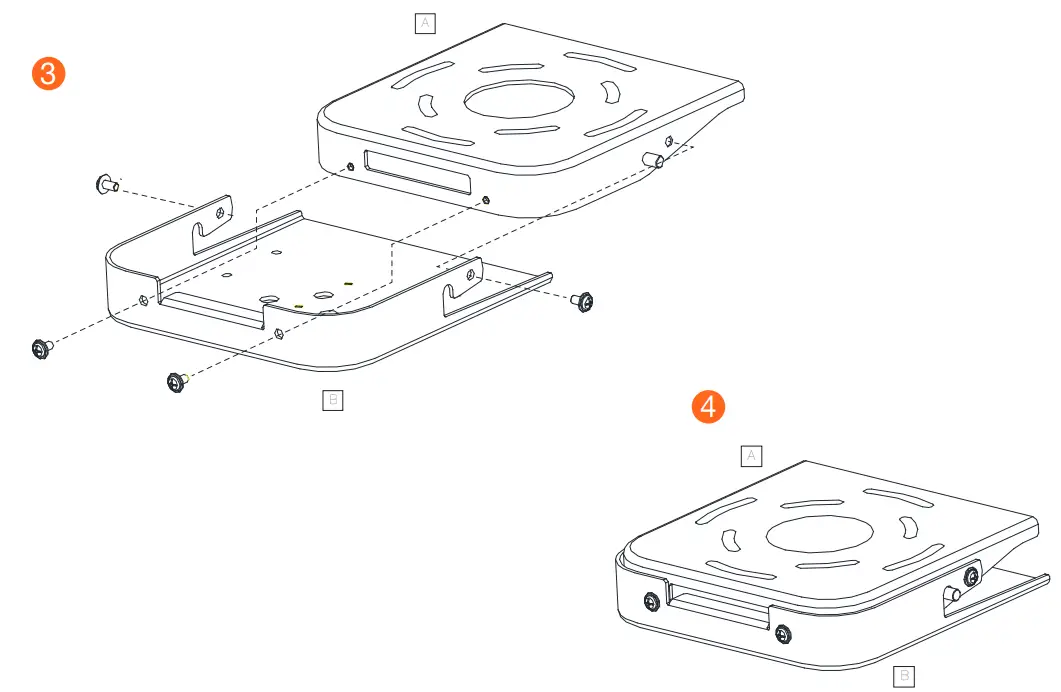ATLONA AT-HDVS-CAM-CMNT PTZ Ceiling Mount Kit - 2