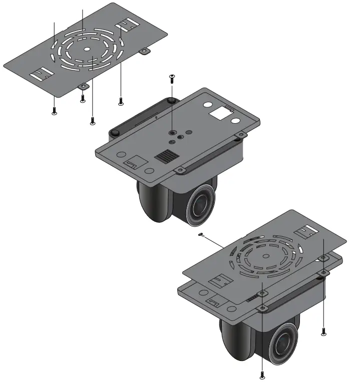 ATLONA AT-HDVS-CAM-CMNT PTZ Ceiling Mount Kit - 3