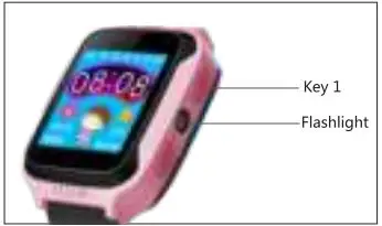 MYAQSH Kids GPS Watch Phone Instructions - Flashlight