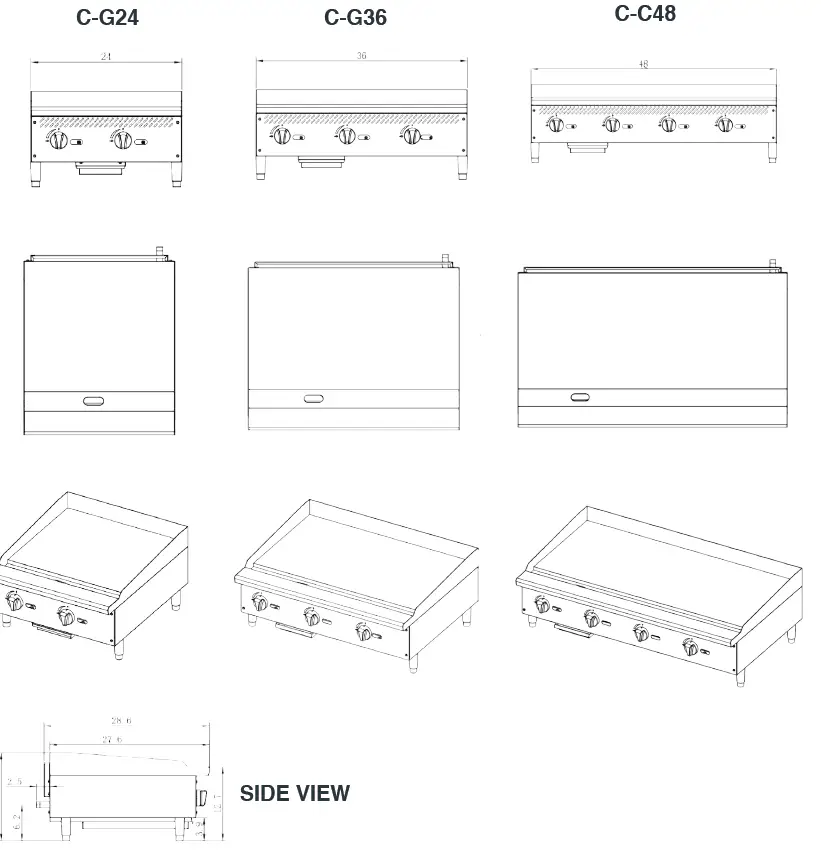 Migali-C-G48 48-Inch-Gas-Griddle-with-Manual-Controls-1