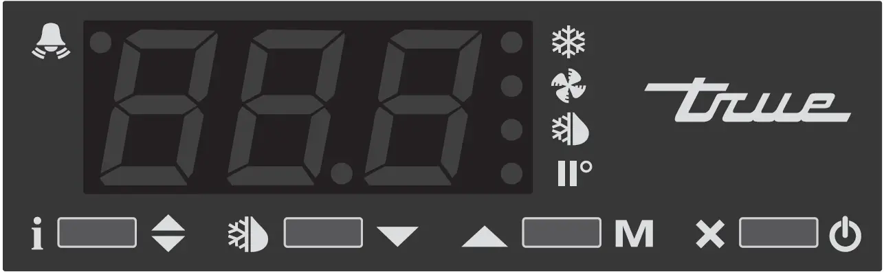 STEP 2 - While still holding the Info button , press the Up or Down button to change the “set point”. STEP 3 - Once the “set point” has been set correctly release the Info button . The display will show temperature. See image 2.