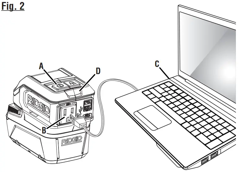 RIDGID R86097 18V Cordless 175-Watt Power Inverter - Fig 2