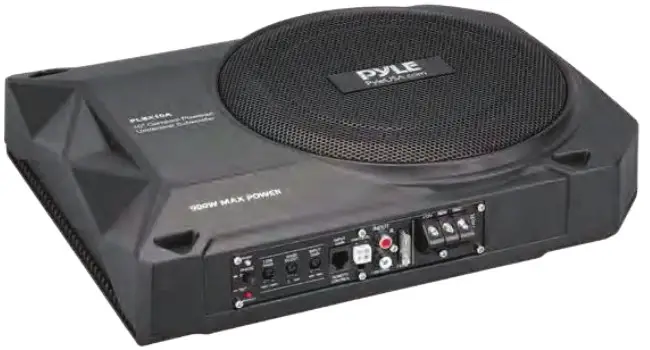 PYLE PLBX10A 10 Inch 900 Watts Low-Profile Active Amplified Car Audio Subwoofer System