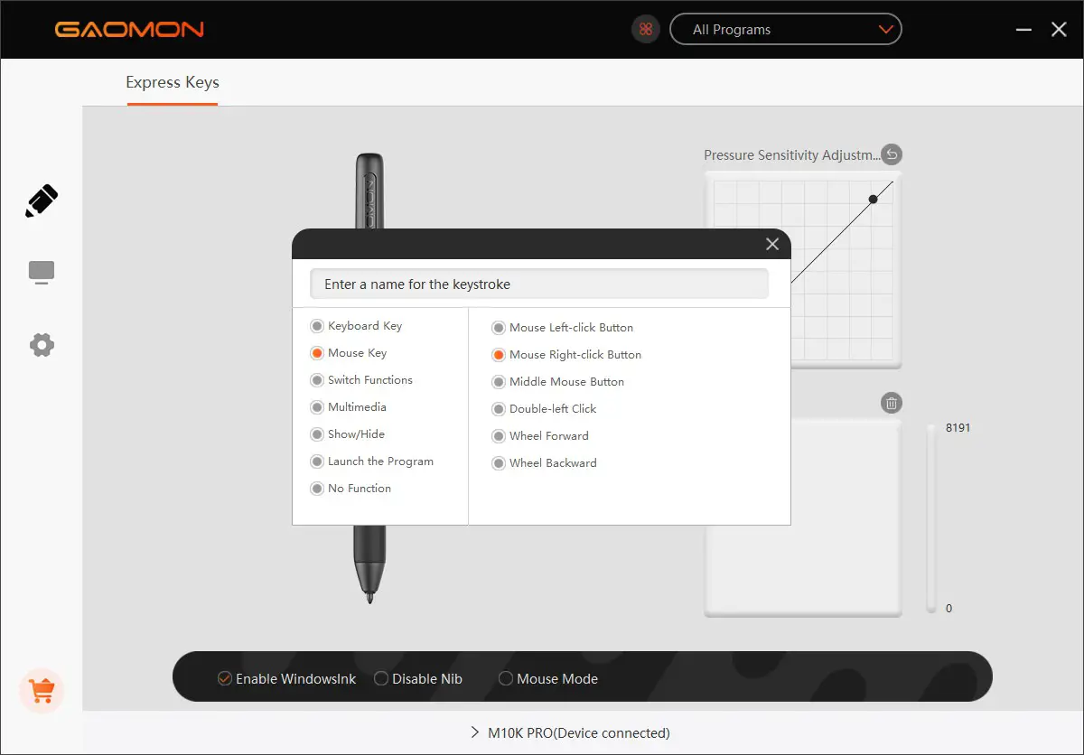 GAOMON M10K PRO 10 x 6 25 Inches Art Digital Graphic Tablet - Function Setting 10