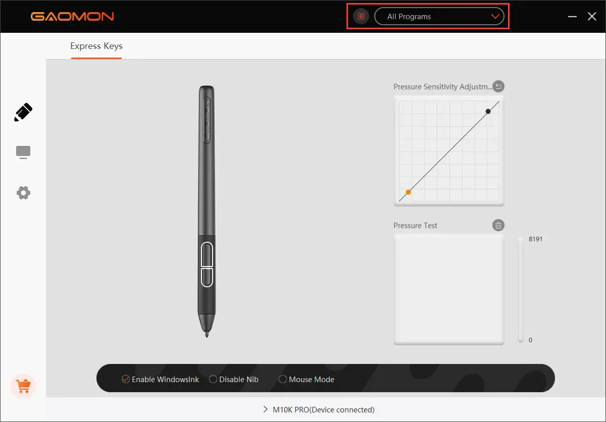 GAOMON M10K PRO 10 x 6 25 Inches Art Digital Graphic Tablet - Function Setting 15