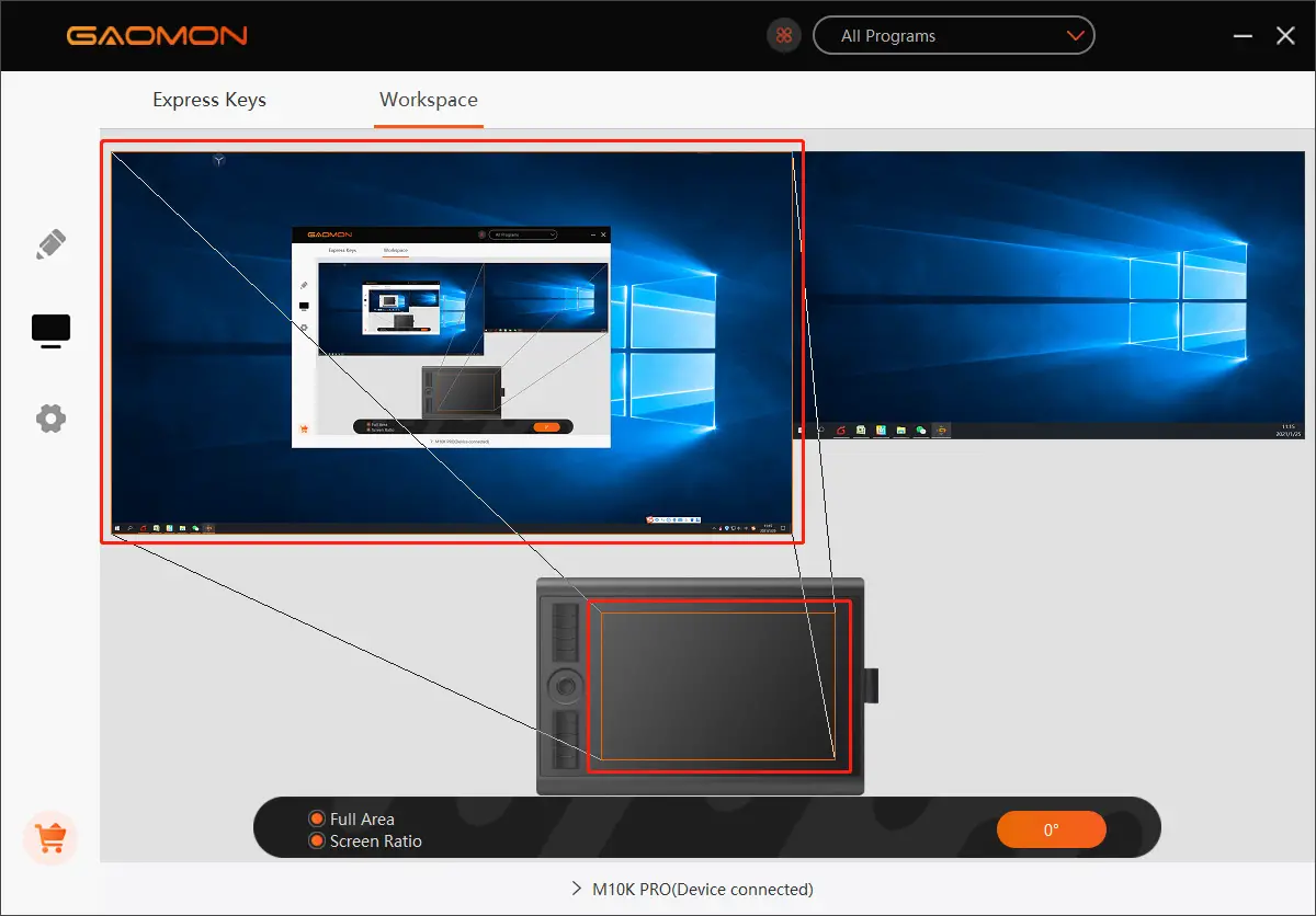 GAOMON M10K PRO 10 x 6 25 Inches Art Digital Graphic Tablet - Function Setting 2