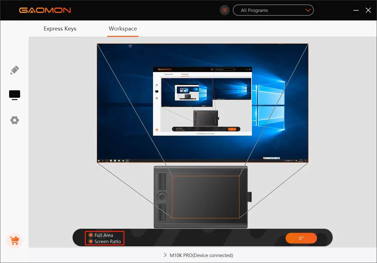 GAOMON M10K PRO 10 x 6 25 Inches Art Digital Graphic Tablet - Function Setting 3