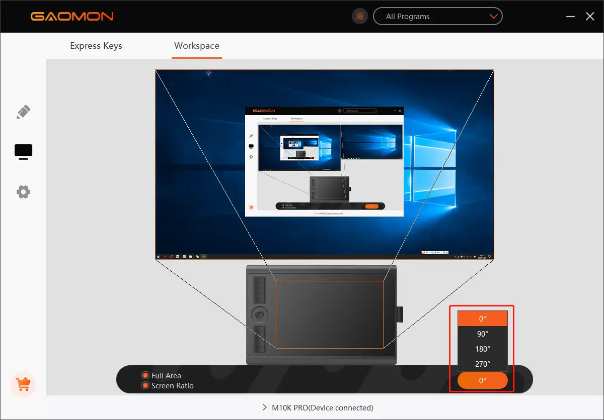 GAOMON M10K PRO 10 x 6 25 Inches Art Digital Graphic Tablet - Function Setting 4