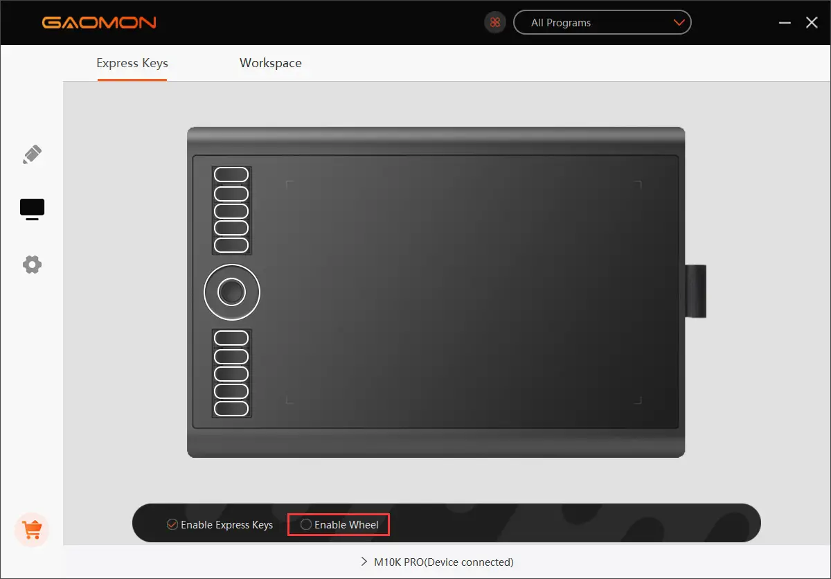 GAOMON M10K PRO 10 x 6 25 Inches Art Digital Graphic Tablet - Function Setting 7