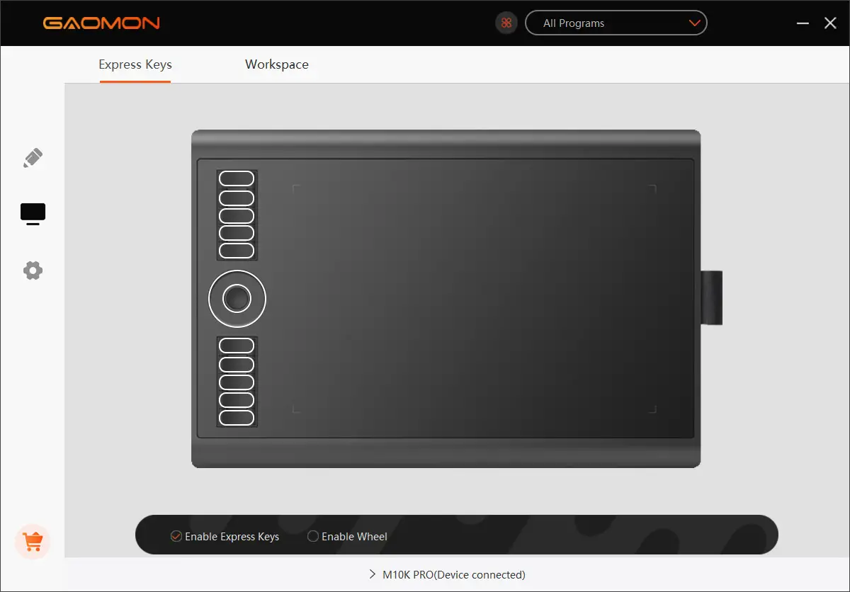 GAOMON M10K PRO 10 x 6 25 Inches Art Digital Graphic Tablet - Function Setting 8