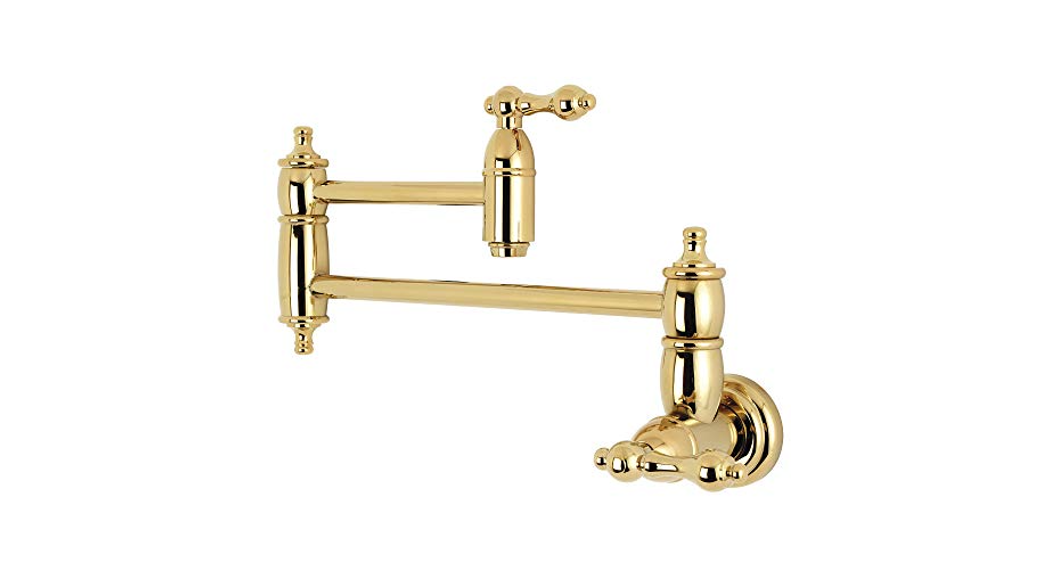 Kingston Ks4102pkl Pot Filler In Polished Brass Installation Guide
