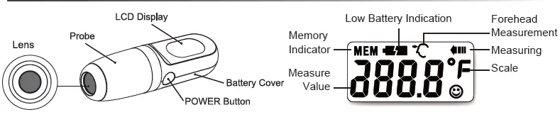 Non-contact Digital Thermometer Ki-8271 Instruction Manual