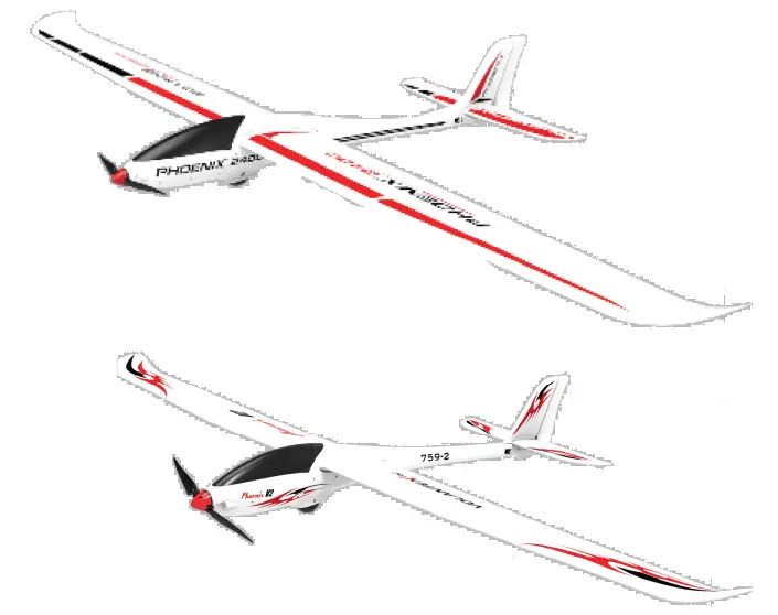 VOLANTEXRC Phoenix 2400 RC Glider with 2.4M Wingspan