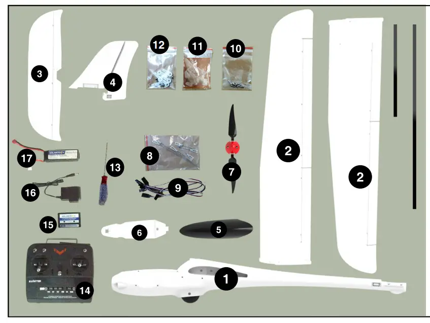 VOLANTEXRC Phoenix 2400 RC Glider with 2.4M Wingspn - fig