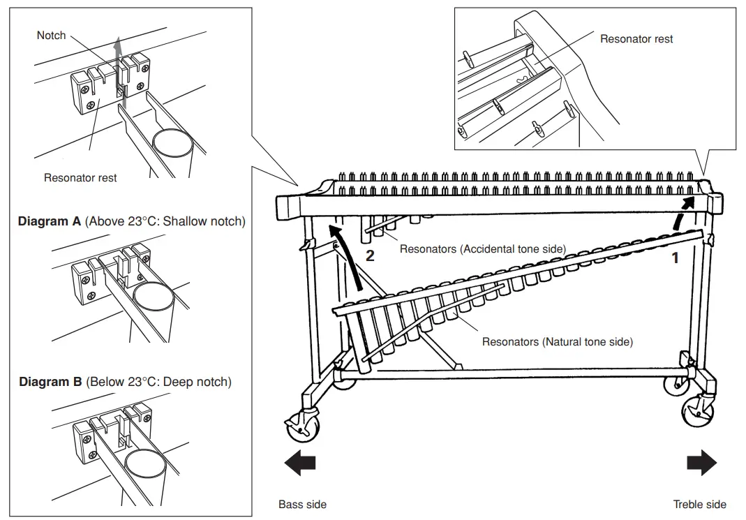 YAMAHA YX500R YX500F Concert XYLOPHONE - fig 6