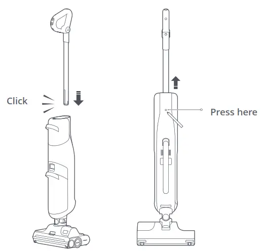roborock Wet and Dry Vacuum Cleaner - button