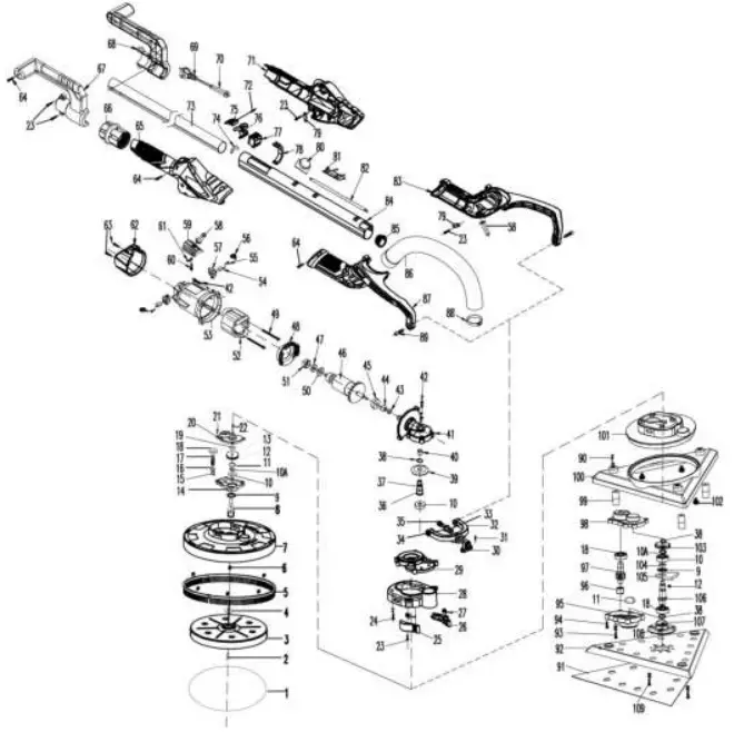 AREBOS AR-HE-LS700CD Drywall Sander-fig2