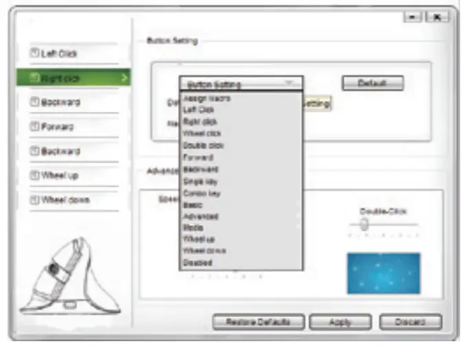 URBAN factory UBFEPR20UF Combo 2.4GHz and Bluetooth Wireless Vertical Ergonomic Mouse - fig 3