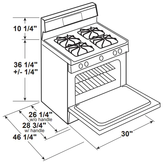 GE APPLIANCES JGB635REK 30 Inch Free-Standing Gas Range -