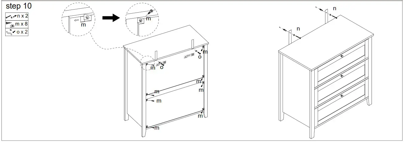 Kmart 43163113 Haven Chest of 3 Drawers - Product Overview 13