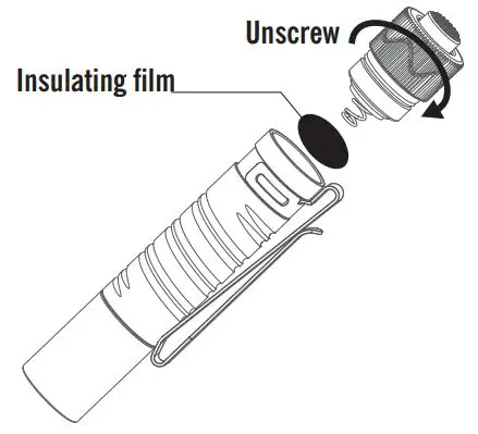 OLIGHT I5R EOS Lumens Rechargeable Flashlight - INSULATING FILM