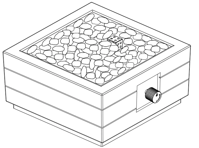 allen roth GAT17001ES-L Gas Tabletop Fire Pit