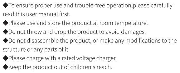 mifa X3 Wireless Sport Earbuds - Warnings