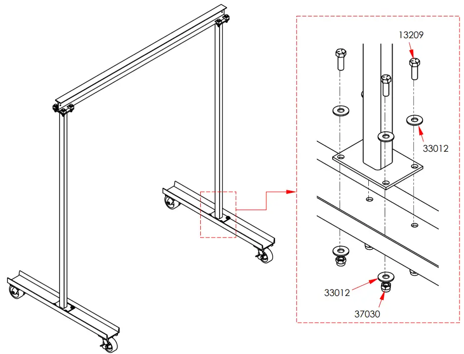 Vestil FPG-3 Work Area Portable Steel Gantry Cranes - Fig 8