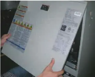 Supplementary Electric Heaters - Cover the upper access panel