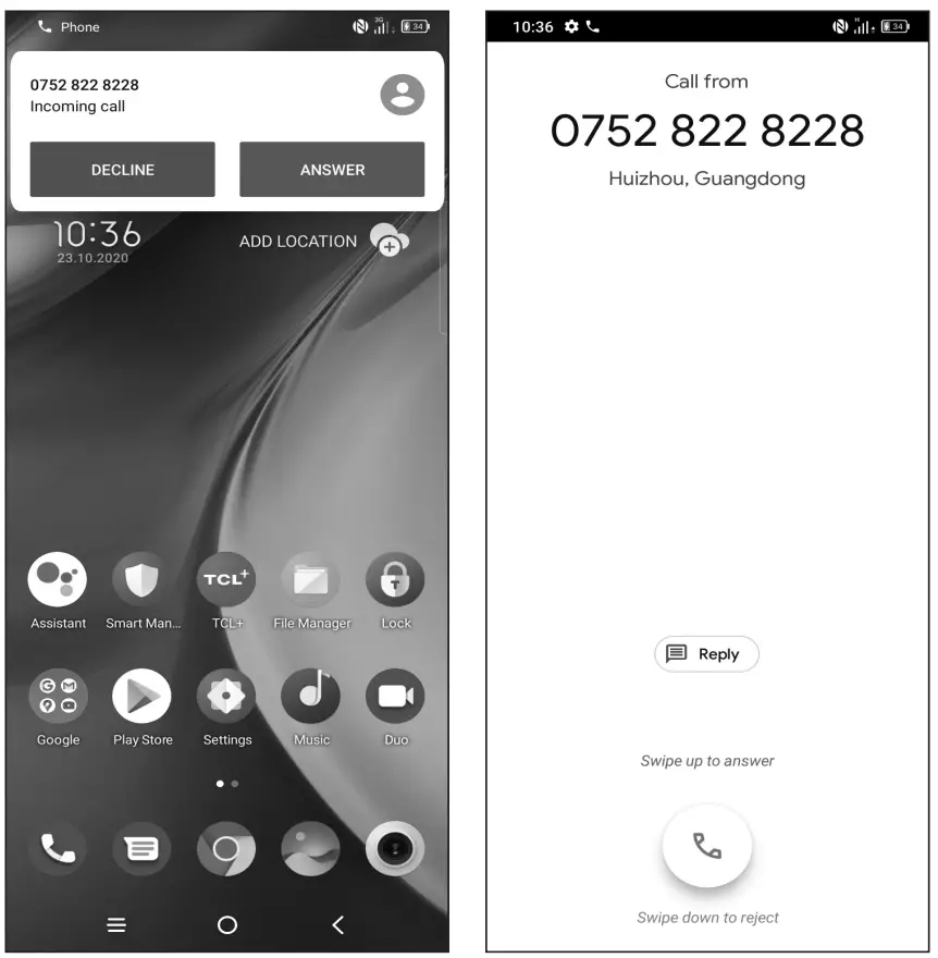 TCL T671E Smartphone -MODE