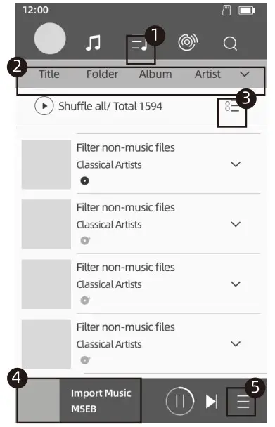 Hello MA1 Innioasis S1 MP3 Player - Page of management