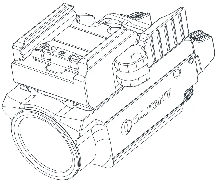 BALDR Mini 600 Lumens LED Light with Red Dot