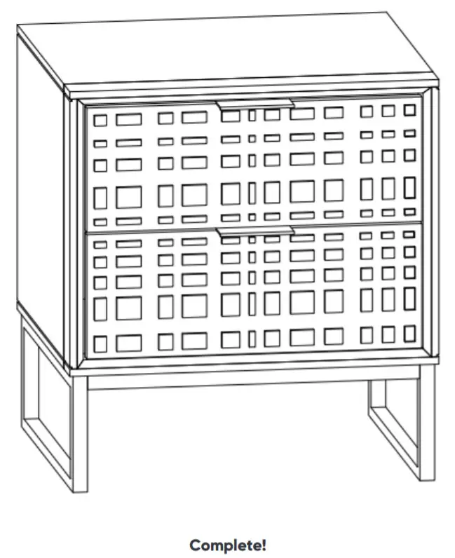 MATT BLATT MBOBANBSBKA Oban Bedside Table-Complete