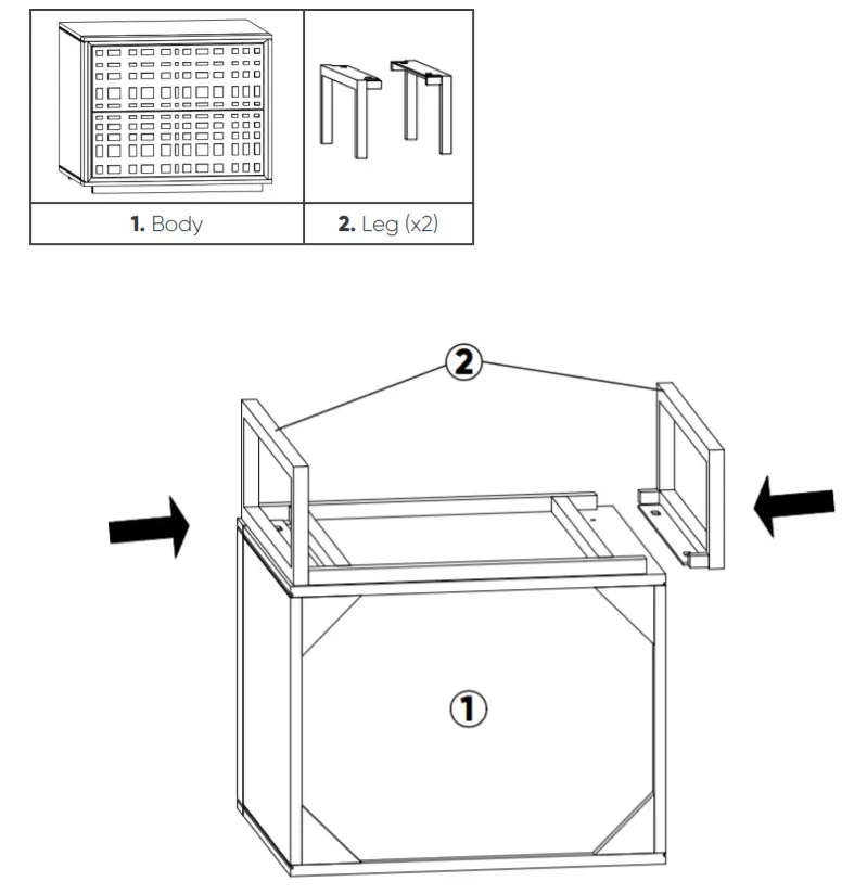 MATT BLATT MBOBANBSBKA Oban Bedside Table- Step 1